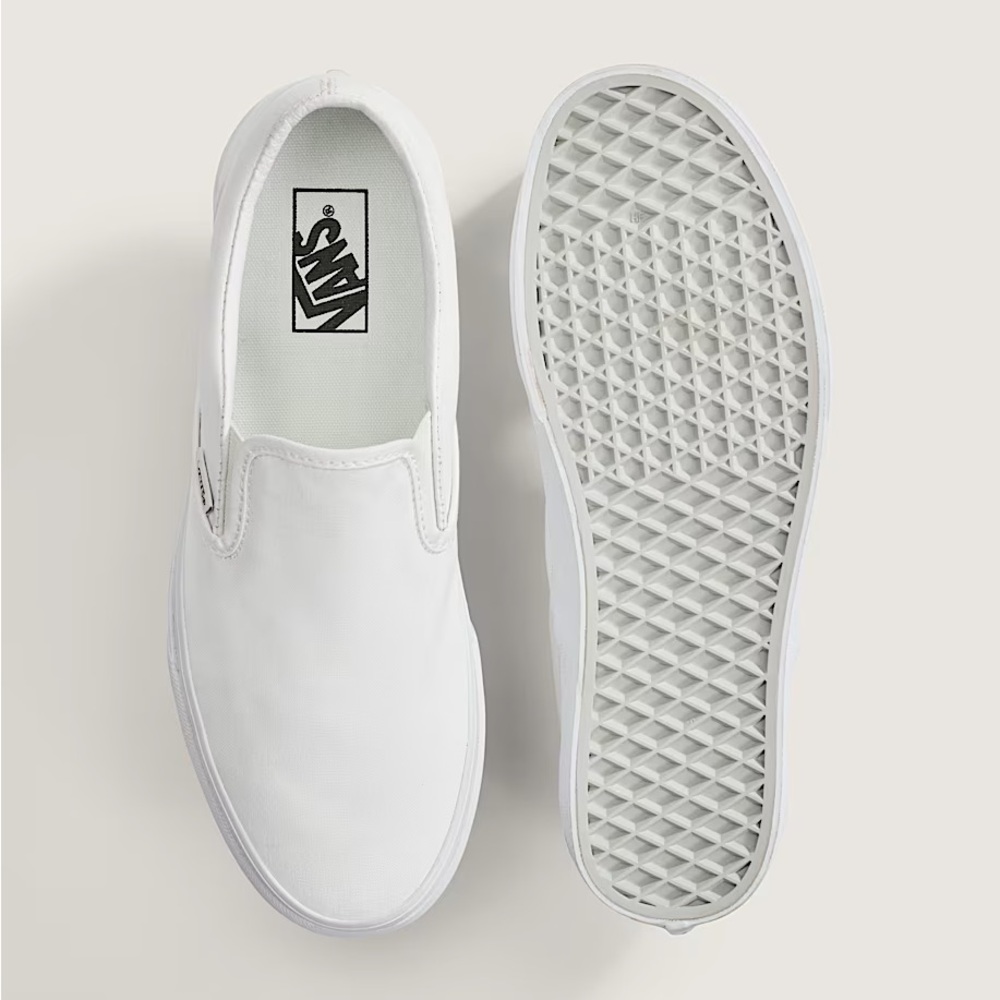Vans Classic Slip-On Canvas Loafers White